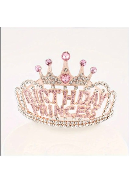 “happy Birthday” Yazılı Pembe Taşlı Doğum Günü Tacı fiyatları