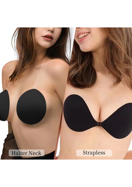 Silikon Yapışkanlı Dikleştirici Göğüs Pedi Sütyen Mayo Abiye Gelinlik Elbise Sütyeni Push Up Siyah fiyatları