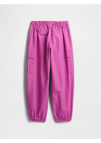 Kız Çocuk Koyu Pembe Paraşüt Pantolon modelleri