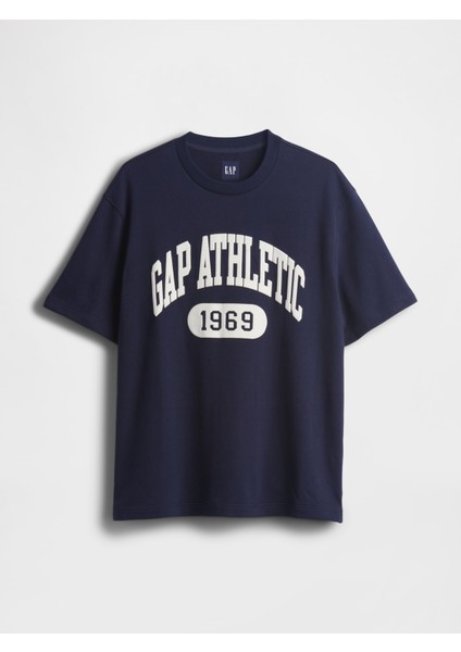 Erkek Siyah Vintagesoft Athletic Gap Logo Sweatshirt