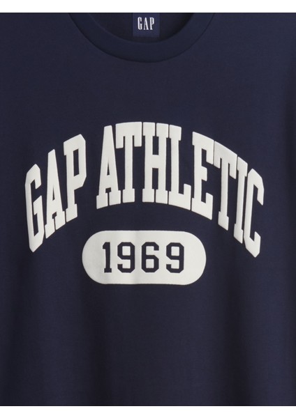 Erkek Siyah Vintagesoft Athletic Gap Logo Sweatshirt