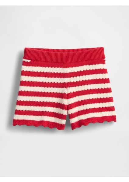 Kız Bebek Kırmızı Örgü Şort modelleri