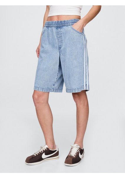 Kadın Denim Mavi 11" Mid Rise Ultrasoft Easy Denim Şort indirimleri