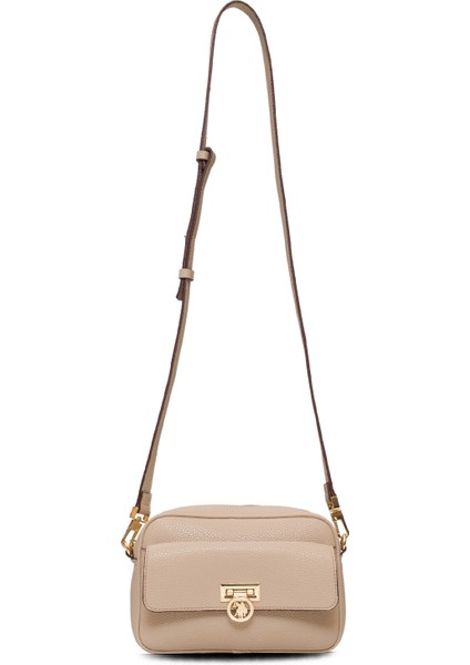 Bej-Bordo U.s. Polo Assn. Kadın Postacı Çantası US25548