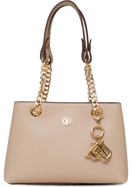 Bej-Bordo U.s. Polo Assn. Kadın Omuz Çantası US25539