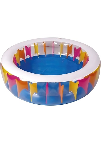 A-060 Pencereli Renkli Kristal Şişme Havuz 190X50 Gökkuşağı Desen fiyatları