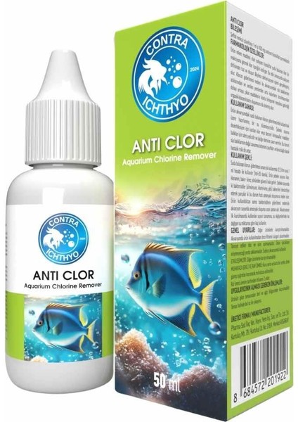 Anti Clor 50ML – Akvaryum Suyu Klor Giderici