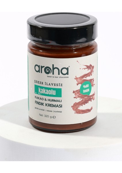 Kakaolu & Hurmalı Fındık Kreması %80 Fındık - Şeker İlavesiz - 320 gr