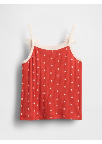 Kız Bebek Kırmızı Pointelle Askılı Atlet modelleri