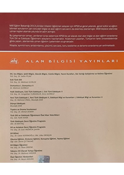 Öğretmenlik Alan Bilgisi - Türk Dili ve Edebiyatı Detaylı Konu Anlatımlı (2014) fiyatları