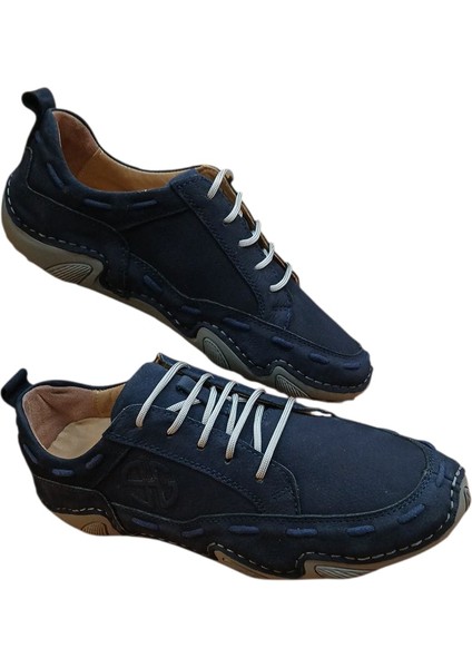 lacivert Hakiki Deri Casual Sneaker Ortopedik Spor Ayakkabı Günlük Yumuşuk Taban Ahtapot Model fiyatları