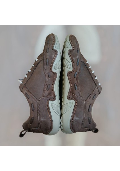 Siyah Hakiki Deri Casual Sneaker Ortopedik Spor Ayakkabı Günlük Yumuşuk Taban Rahat Kalıp Ahtapot Model