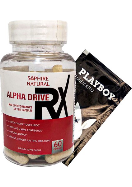 Alpha Drive Erkeklere 60 Lı Soft Jel Formunda Özel Perfor.mans Destekleyici BRK:005 + H.ediye Playboy Kaydıran Jel