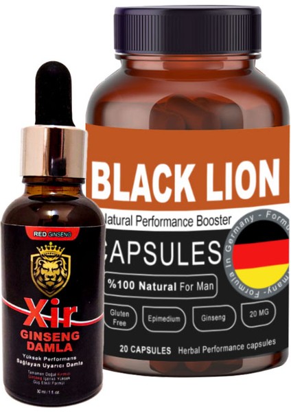 Bay Bayan Çiftlere Özel Karışım Hareketleyici Içecek + Yanında Black Lion Erkeklere Özel Aktivasyon Caps