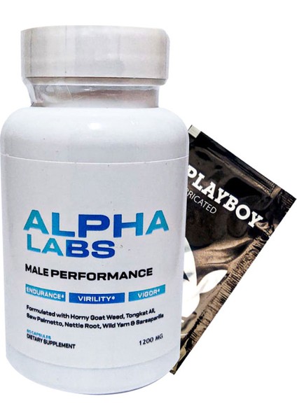 Alpha Labs Erkeklere 60 Lı Özel Perfor.mans Destekleyici BRK:004 + H.ediye Playboy Kaydıran Jel
