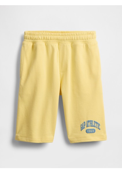 Erkek Çocuk Sarı Vintagesoft Athletic Gap Logo Easy Şort