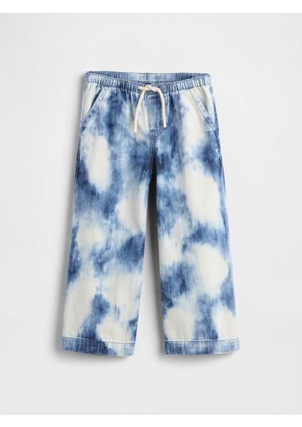 Kız Bebek Denim Mavi Baggy Jean Pantolon modelleri