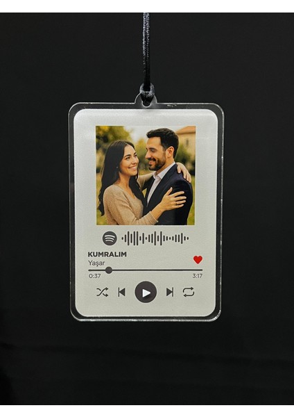 🎵 Kişiye Özel Spotify Şarkılı Dikiz Aynası Süsü – Fotoğraf & Müzik Senin Seçimin!