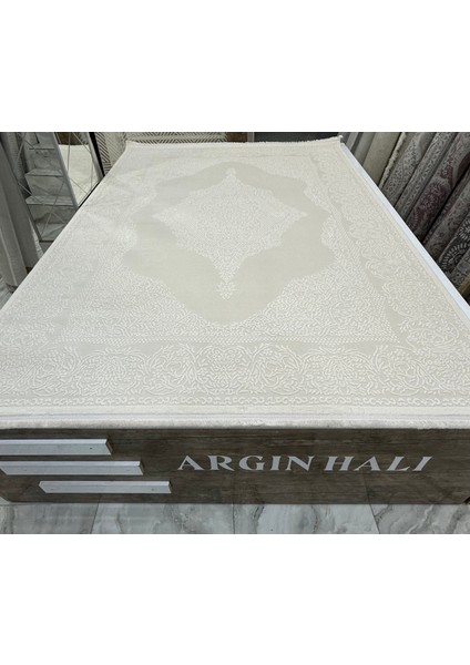 Akrilik Beyaz Halı Salon Halısı Ömürlük Kalite Argın Halı