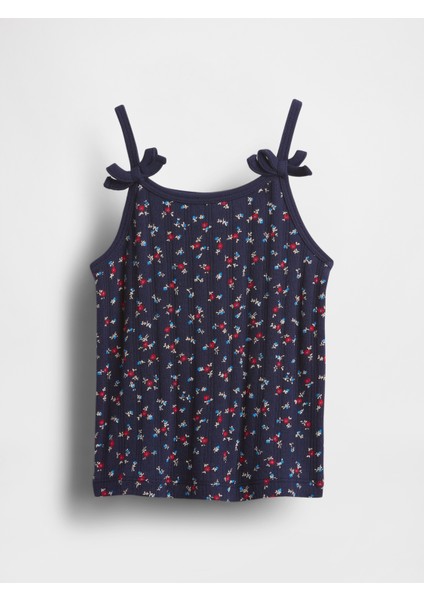 Kız Bebek Lacivert Pointelle Askılı Atlet