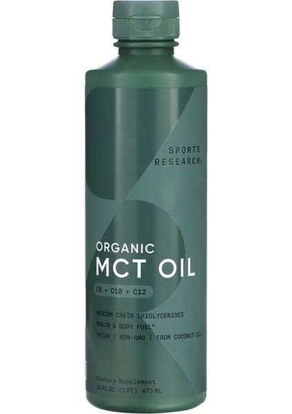 Organic Mct Oil, 16 Fl Oz 473 ml