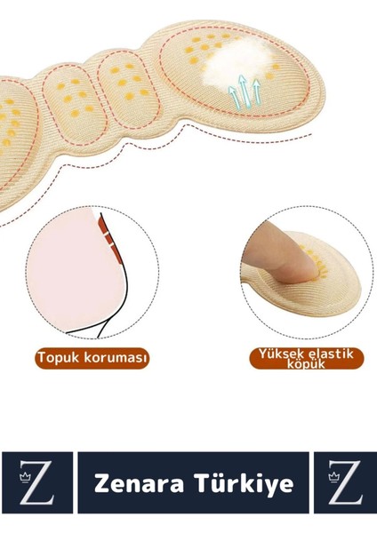 Premium Ayak Topuk Vurma Taban Arkası Koruyucu Ayakkabı Boşluk Doldurma Daraltma Pedi 5 mm 5 Çift
