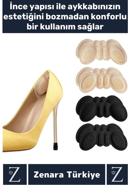 Premium Ayak Topuk Vurma Taban Arkası Koruyucu Ayakkabı Boşluk Doldurma Daraltma Pedi 5 mm 5 Çift
