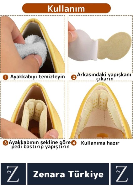 Premium Ayak Topuk Vurma Taban Arkası Koruyucu Ayakkabı Boşluk Doldurma Daraltma Pedi 5 mm 5 Çift