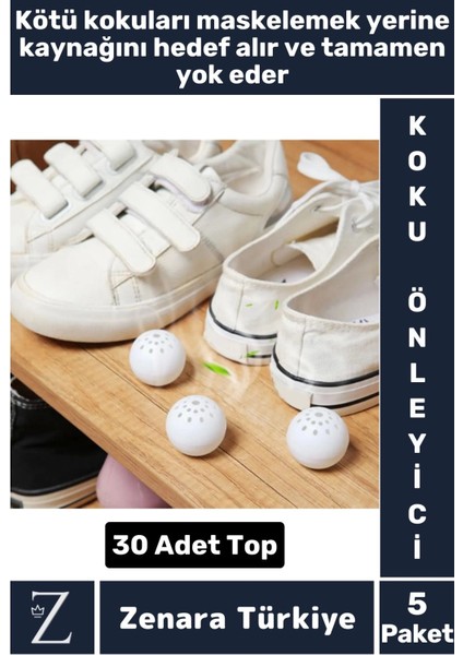 Premium Çevre Dostu Uzun Süreli Etkili Ferah Koku Spor Bot Ayakkabı Kötü Koku Giderici Top 30 Adet