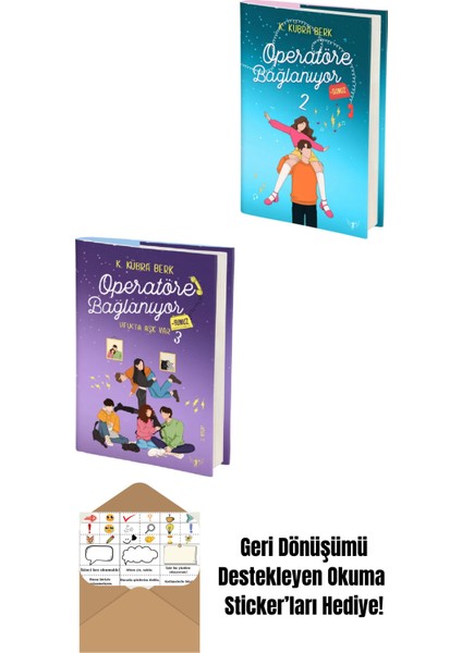 Operatöre Bağlanıyorsunuz 2 ve 3. Kitaplar Set K. Kübra Berk (Ciltli) + Okuma Sticker'ları