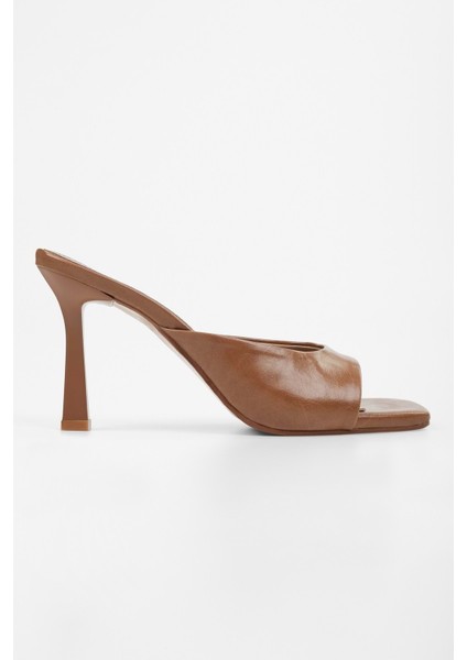 Kadın Noir Karamel Cilt Topuklu Terlik fiyatları