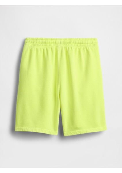 Erkek Çocuk Limon Sarısı Fleece Pull-On Şort
