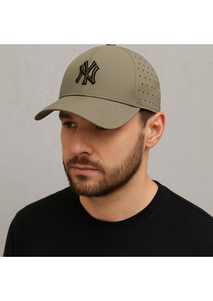 Erkek Ny Newyork Yankees Mikro Kumaş Delikli Hava Geçiren Premium Spor Şapka-Ayarlanabilir