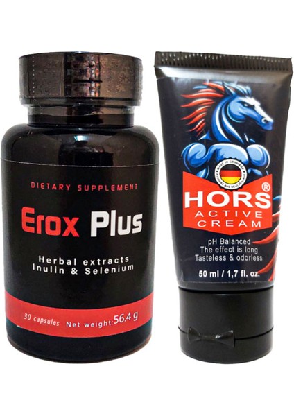 Erkeklere 30LU Özel Kaps + Hors Active Cream 50 ml Erkek Katılaştırıcı Krem