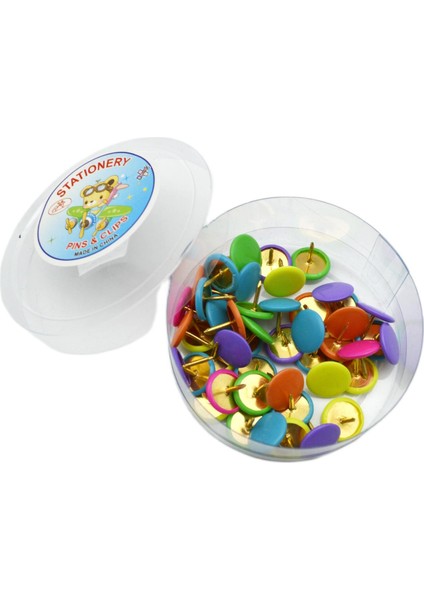 Plastik Başlı Renkli Raptiye 50 Li (RP50)