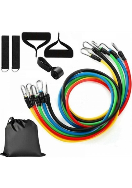 Latex Direnç Lastiği Egzersiz Direnç Lastiği Full Set 11