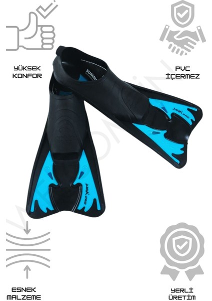 Aqua Pro Unisex Model Konforlu Deniz ve Havuz Yüzücü Eğitim ve Dalış Paleti