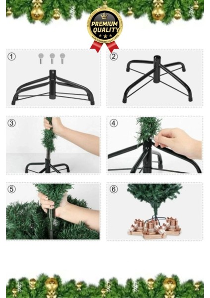 Premium Kalite Yeni Yıl Süsleme Seti Renkli Işık Hediyeli Yılbaşı Çam Ağacı Noel Paketi 60 cm 60 Dal modelleri