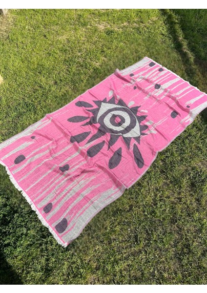 , %100 Pamuk, Desenli, Müslin, Pareo (85X195 Cm) - Pembe modelleri