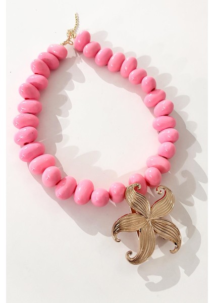 Deniz Yıldızı Uçlu Büyük Boncuklu Kolye fırsatları