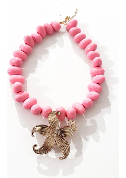 Deniz Yıldızı Uçlu Büyük Boncuklu Kolye indirimleri