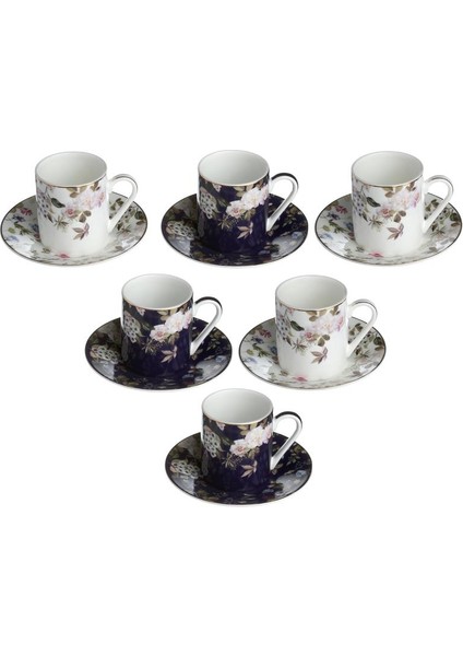 Lucky Art Fleurısse Bone 6lı Kahve Fıncanı Setı