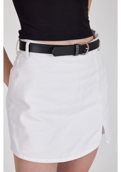 Siyah Oval Tokalı Zımba Detaylı Kemer 437 fiyatları