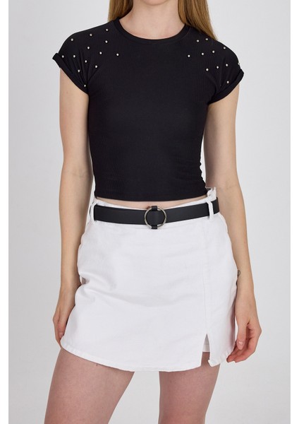 Siyah Yuvarlak Tokalı Kemer 433 fiyatları