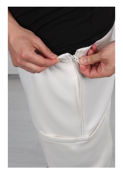 Cure Adaptif Hasta Bakım ve Tedavi Pantolonu Beyaz