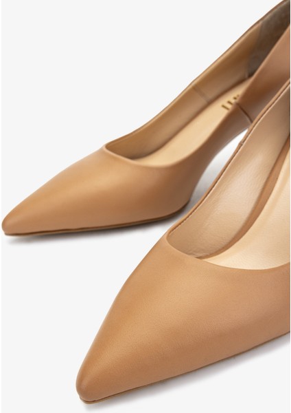 Kadın Taba Deri Topuklu Ayakkabı 1074 2088 Bn Ayk Y25 Taba Dr modelleri