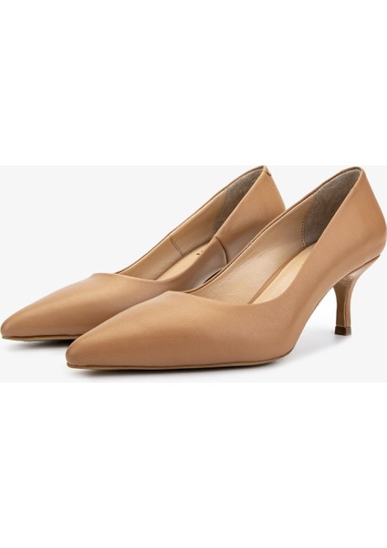 Kadın Taba Deri Topuklu Ayakkabı 1074 2088 Bn Ayk Y25 Taba Dr fırsatları