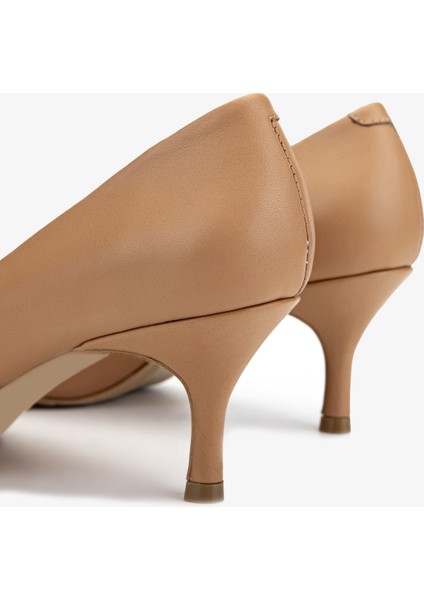 Kadın Taba Deri Topuklu Ayakkabı 1074 2088 Bn Ayk Y25 Taba Dr indirimleri