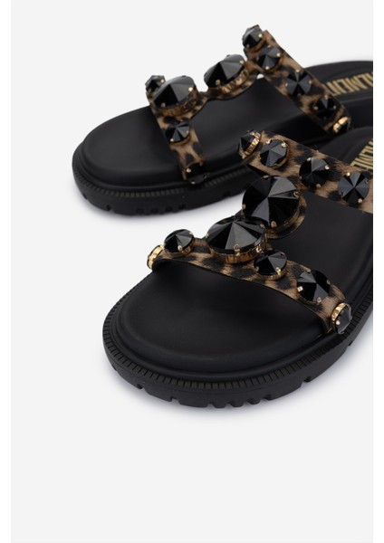 Kadın Vegan Düz Terlik 1141 JUDY-342 Bn Trlk Y25 Leopard
