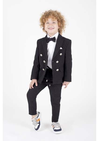 Erkek Çocuk Çizgili Spor Takım Elbise